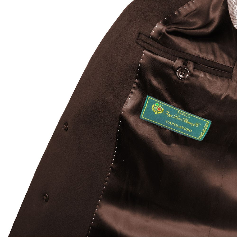 Made in Italy Brown Wool Coat