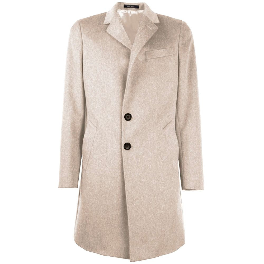 Made in Italy Beige Wool Coat