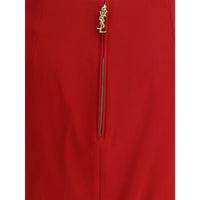 Saint Laurent Satin Pencil Skirt
