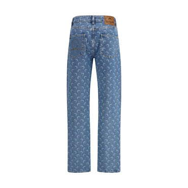 Marine Serre Moon Laser Straight Denim Jeans