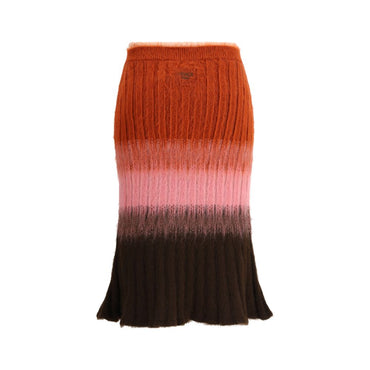 Fendi Mohair and Wool Midi Skirt