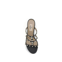 Valentino Garavani Black Calf Leather Bos Taurus Platform Sandals