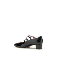 Carel Paris Gold Calf Leather Bos Taurus Mid Heel Pumps
