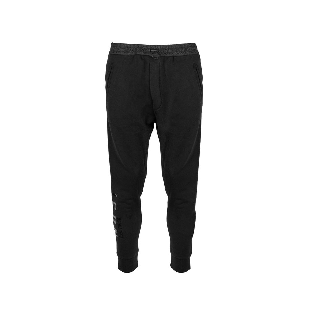 Dsquared² Black Cotton Joggers (Workout Pants)