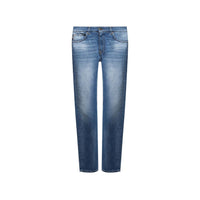 Versace Blue Cotton Straight-Leg Jeans