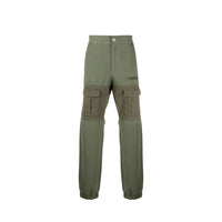 Palm Angels Green Cotton Cargo Pants