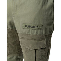 Palm Angels Green Cotton Cargo Pants