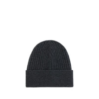 Moncler Grenoble Black Merino Wool Beanie