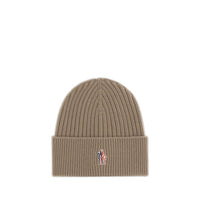 Moncler Grenoble Beige Merino Wool Beanie