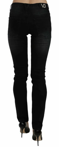 Versace Jeans Couture Dark Black Dora Slim Fit Denim Pants