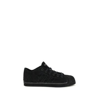 Y-3 Black Leather Low Top Sneakers
