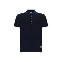 Thom Browne Blue Cotton Polo Shirt