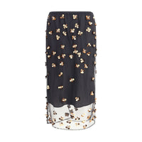 Forte_Forte Black Polyamide Midi Skirt