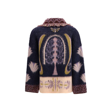 Forte_Forte Multicolor Alpaca Vicugna Pacos Cardigan