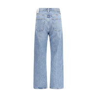Agolde Blue Cotton Straight-Leg Jeans
