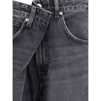 Agolde Gray Cotton Jeans Denim