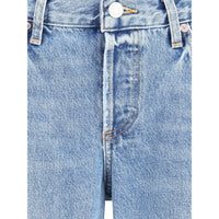 Agolde Blue Cotton Straight-Leg Jeans
