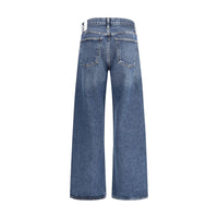 Agolde Blue Cotton Straight-Leg Jeans