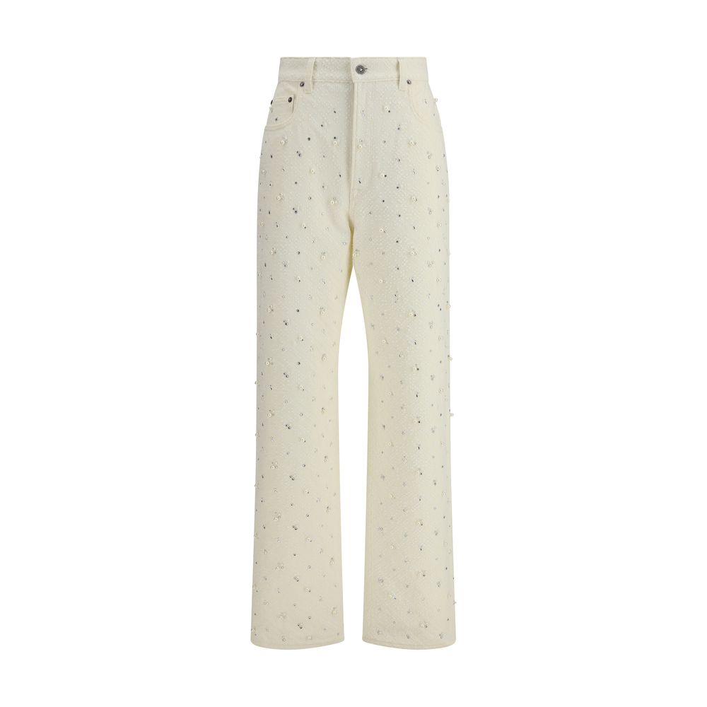 Golden Goose White Cotton Straight-Leg Jeans