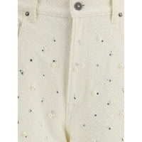 Golden Goose White Cotton Straight-Leg Jeans