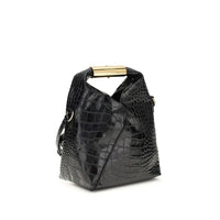 MM6 Black Calf Leather Bos Taurus Handbag