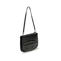Diesel Black Calf Leather Bos Taurus Shoulder Bag