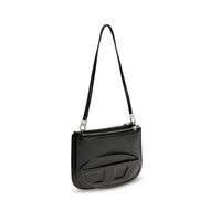 Diesel Black Calf Leather Bos Taurus Shoulder Bag