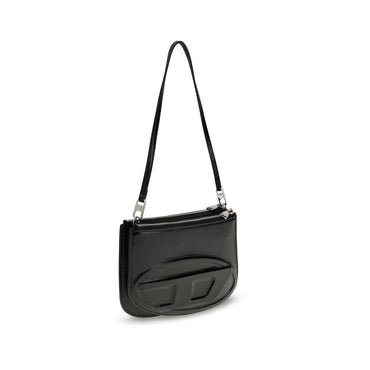 Diesel Black Calf Leather Bos Taurus Shoulder Bag