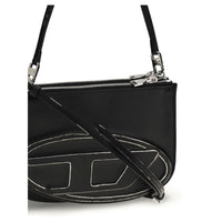 Diesel Black Calf Leather Bos Taurus Shoulder Bag