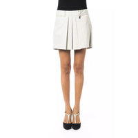 BYBLOS Gray Cotton Mini Skirt