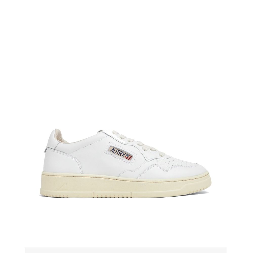 Autry White Leather Low Top Sneakers
