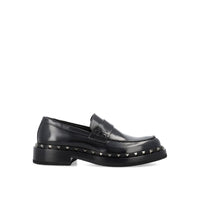 Valentino Garavani Black Calfskin Slip-On Loafers