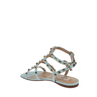 Valentino Garavani Blue Calfskin Strap-On Sandals