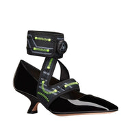 Dior Black Calfskin Mid Heel Pumps
