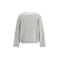 Brunello Cucinelli White Cotton Sweatshirt