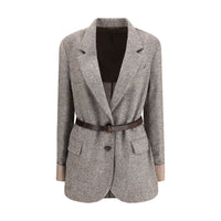 Brunello Cucinelli Brown Fleece Wool Coat