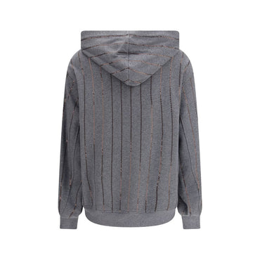 Brunello Cucinelli Gray Cotton Sweatshirt