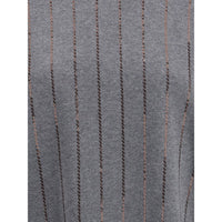 Brunello Cucinelli Gray Cotton Sweatshirt