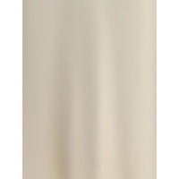 Brunello Cucinelli Cream Acetate Midi Skirt