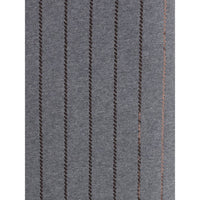 Brunello Cucinelli Gray Polyester Midi Skirt