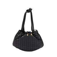 Bottega Veneta Black Lamb Leather Backet Bag