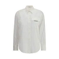 Brunello Cucinelli White Cotton Shirt