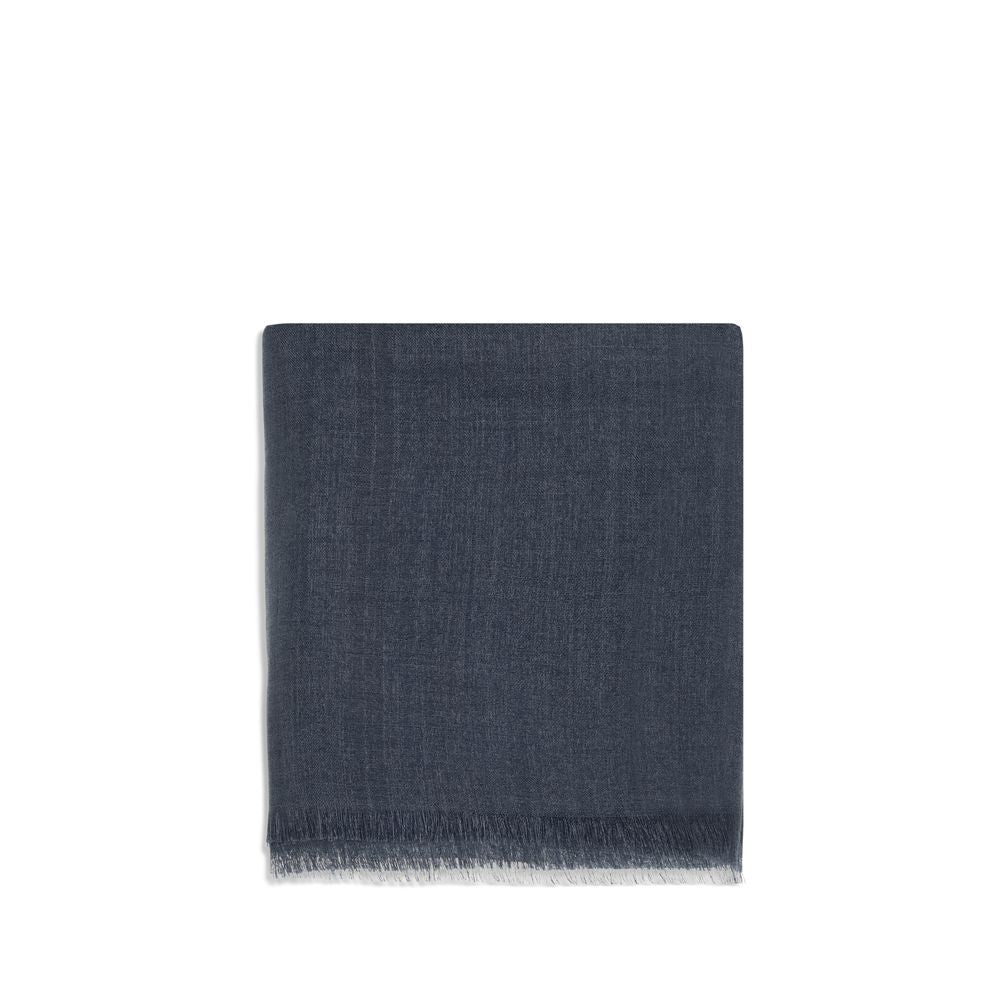 Brunello Cucinelli Blue Cashmere Scarf