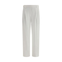 Brunello Cucinelli White Cotton Dress Pants