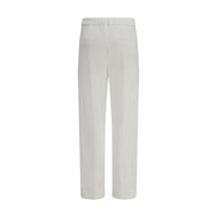 Brunello Cucinelli White Cotton Dress Pants