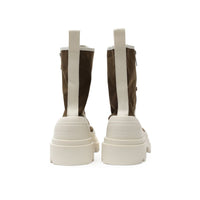 Bottega Veneta Green Cotton Lace-Up Boots