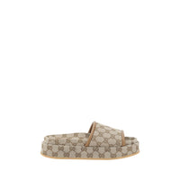 Gucci Beige Polyamide Platform Sandals