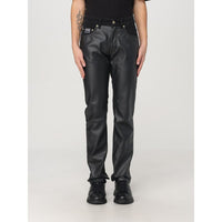 Versace Jeans Black Leather Pants