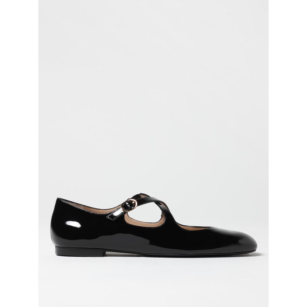 Stuart Weitzman Black Patent Leather Ballet Flats