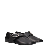 Jil Sander Black Leather Ballet Flats
